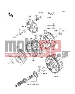 KAWASAKI - VERSYS® ABS 2014 - Engine/Transmission - Clutch - 92145-0066 - SPRING,CLUTCH RELEASE