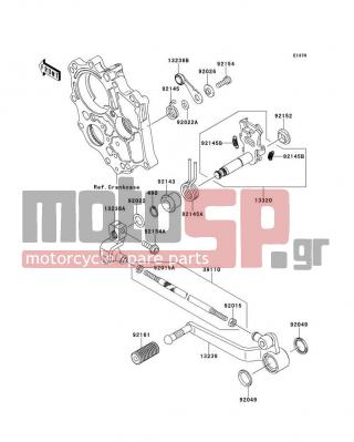 KAWASAKI - VERSYS® ABS 2014 - Engine/Transmission - Gear Change Mechanism - 13236-0170 - LEVER-COMP,POSITION