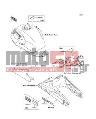 KAWASAKI - VERSYS® ABS 2014 - Body Parts - Labels - 56053-0217 - LABEL-SPECIFICATION,TIRE&LOAD