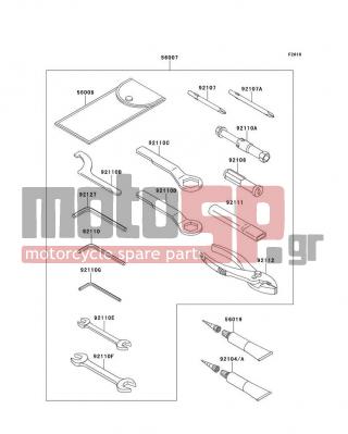 KAWASAKI - VERSYS® ABS 2014 - Body Parts - Owner's Tools - 56019-120 - GASKET-LIQUID,TB1211,WHITE
