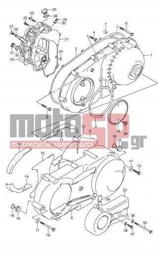 SUZUKI - AN400 (E2) Burgman 2007 - Engine/Transmission - CRANKCASE COVER (MODEL K7/K8) - 11350-05H00-000 - COVER, MAGNETO