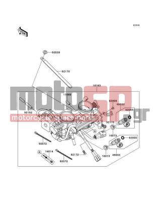KAWASAKI - VERSYS® ABS 2014 - Engine/Transmission - Throttle - 92172-0064 - SCREW,PIPE INJECTION