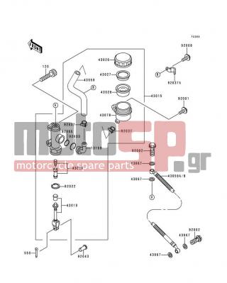 KAWASAKI - CONCOURS 1997 -  - Rear Master Cylinder - 13159-1052 - CONNECTOR,RR MASTER CYLINDER