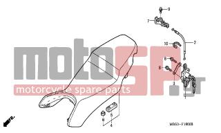 HONDA - VFR800 (ED) 2000 - Body Parts - SEAT - 77200-MBG-000 - SEAT ASSY., DOUBLE