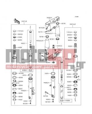 KAWASAKI - VULCAN 900 CLASSIC 2014 -  - Front Fork - 44045-051 - GASKET,FORK CYLINDER BOLT