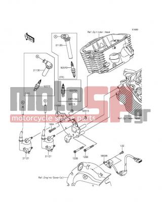 KAWASAKI - VULCAN 900 CLASSIC 2014 -  - Ignition System - 11054-1537 - BRACKET,IGNITION COIL