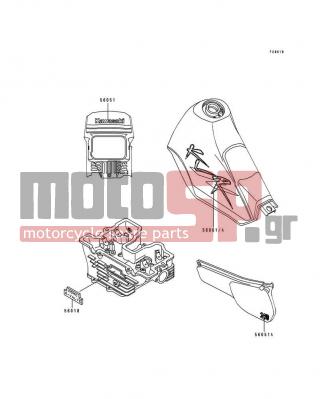 KAWASAKI - KLR250 1997 - Body Parts - Decals(KL250-D14) - 56051-1511 - MARK,SIDE COVER,250