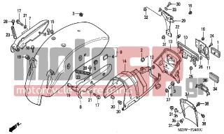 HONDA - VF750C  (ED) 1999 - Body Parts - REAR FENDER - 90899-422-610 - PLUG, CONE TYPE