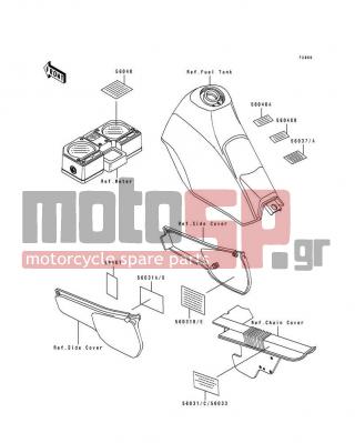 KAWASAKI - KLR250 1997 - Body Parts - Labels - 56037-1489 - LABEL-SPECIFICATION,TIRE&LOAD