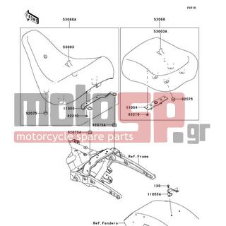 KAWASAKI - VULCAN® 1700 NOMAD™ ABS 2014 - Body Parts - Seat - 11055-0612 - BRACKET
