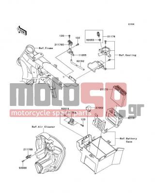 KAWASAKI - VULCAN® 1700 NOMAD™ ABS 2014 - Engine/Transmission - Fuel Injection - 92009-1984 - SCREW,TAPPING,5X16