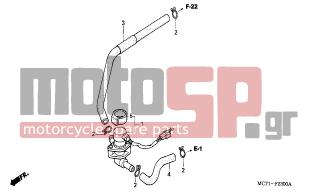HONDA - FJS600A (ED) ABS Silver Wing 2003 - Engine/Transmission - AIR INJECTION VALVE - 18651-MCT-000 - TUBE A, AIR INJECTION CONTROL VALVE