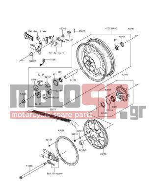 KAWASAKI - VULCAN® 1700 VAQUERO® ABS 2014 -  - Rear Wheel/Chain - 601B6206UU - BEARING-BALL,#6206UUC3