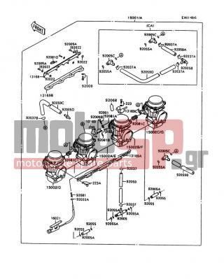 KAWASAKI - NINJA® 600R 1997 - Engine/Transmission - Carburetor - 15002-1538 - CARBURETOR,LH,INSIDE