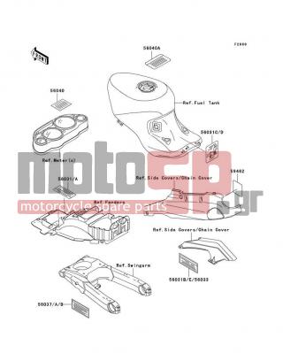 KAWASAKI - NINJA® ZX™-11 1997 - Body Parts - Labels - 56033-1063 - LABEL-MANUAL,CHAIN
