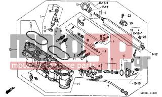 HONDA - CBR1100XX (ED) 2005 - Engine/Transmission - THROTTLE BODY (ASSY.) - 93893-0401418 - SCREW-WASHER, 4X14
