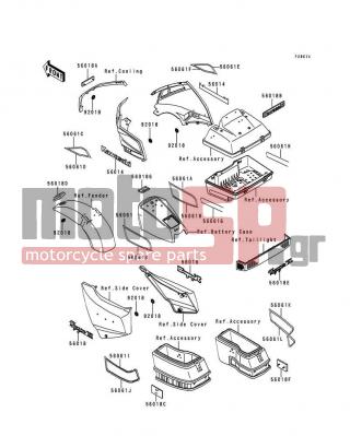 KAWASAKI - VOYAGER XII 1997 - Body Parts - Decals(ZG1200-B11) - 56018-1982 - MARK,CRUISE CONTROL SWITCH