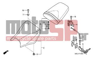HONDA - CBR1000RR (ED) 2004 - Body Parts - SEAT - 77302-MEE-000 - SPRING, SEAT LOCK