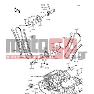 KAWASAKI - VULCAN® 1700 VAQUERO® ABS SE 2014 - Κινητήρας/Κιβώτιο Ταχυτήτων - Camshaft(s)/Tensioner - 12053-0120 - GUIDE-CHAIN,FIXED SIDE