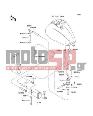 KAWASAKI - VULCAN 1500 CLASSIC 1997 - Body Parts - Fuel Evaporative System - 16164-1070 - CANISTER