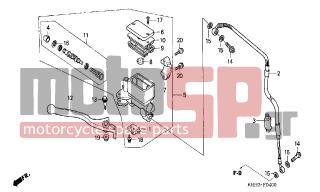 HONDA - XR125L (ED) 2005 - Brakes - FR. BRAKE MASTER CYLINDER - 93600-040121G - SCREW, FLAT, 4X12
