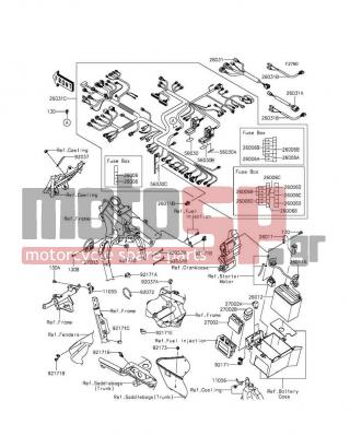 KAWASAKI - VULCAN® 1700 VOYAGER® ABS 2014 -  - Chassis Electrical Equipment(BDF/BEF) - 26006-0054 - FUSE,MINI BLADE,3A,VIOLET