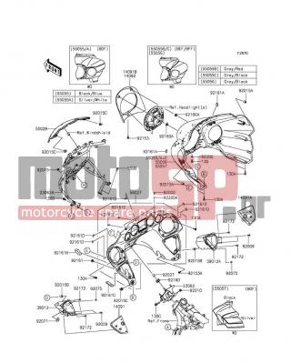 KAWASAKI - VULCAN® 1700 VOYAGER® ABS 2014 - Body Parts - Cowling - 92075-1808 - DAMPER,6X10X15