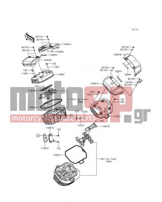 KAWASAKI - VULCAN® 1700 VOYAGER® ABS 2014 - Engine/Transmission - Cylinder Head Cover - 11061-0334 - GASKET,BREATHER COVER