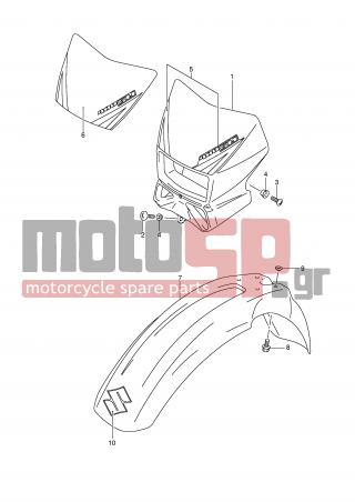 SUZUKI - DR-Z400SM (E2) 2007 - Body Parts - FRONT FENDER (MODEL K5) -  - SCREW, SIDE 