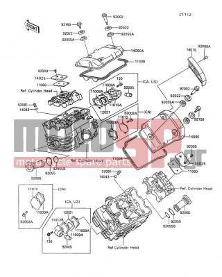 KAWASAKI - VULCAN 750 1997 - Engine/Transmission - Cylinder Head Cover - 11060-1083 - GASKET,SEPARATER COVER