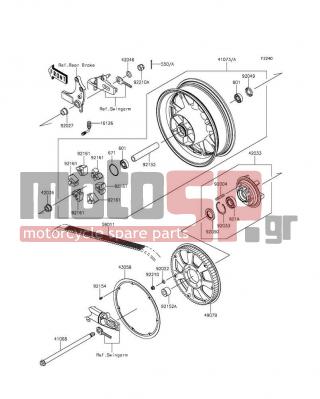 KAWASAKI - VULCAN® 1700 VOYAGER® ABS 2014 -  - Rear Wheel/Chain - 43058-0033 - RING,PULLEY