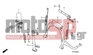 HONDA - SH300A (ED) ABS 2007 - Frame - STAND - 50543-MBZ-G00 - SPRING ASSY., SIDE STAND SUB
