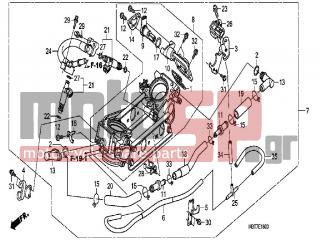 HONDA - XL1000VA (ED)-ABS Varadero 2009 - Engine/Transmission - THROTTLE BODY - 91546-SR3-003 - CLAMP, 16.5