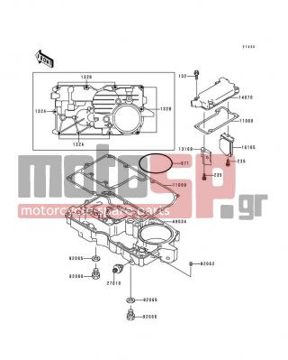KAWASAKI - CANADA ONLY 1996 - Engine/Transmission - Breather Cover/Oil Pan - 11060-1339 - GASKET,BREATHER BODY
