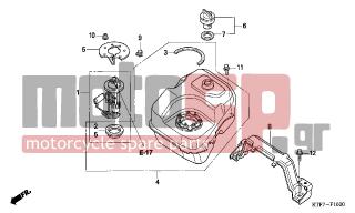 HONDA - SH150 (ED) 2008 - Body Parts - FUEL TANK - 50250-KTF-640 - BRACKET, RR. CROSS