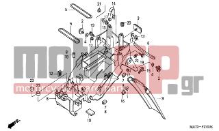 HONDA - CBR1100XX (ED) 2003 - Body Parts - REAR FENDER - 94050-06070- - NUT, FLANGE, 6MM