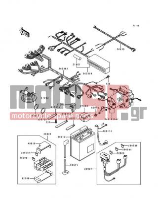 KAWASAKI - GPZ 1100 ABS 1996 -  - Chassis Electrical Equipment - 92037-1069 - CLAMP,WIRING HARNESS