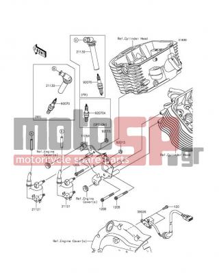 KAWASAKI - VULCAN® 900 CLASSIC LT 2014 -  - Ignition System - 21121-0027 - COIL-IGNITION