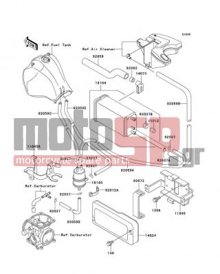 KAWASAKI - KLR650 1996 - Body Parts - Fuel Evaporative System - 92037-1512 - CLAMP,CANISTER