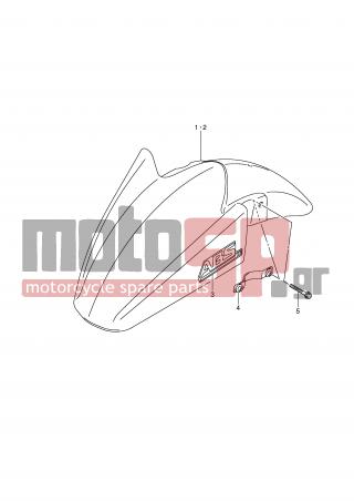 SUZUKI - GSF650SA (E2) 2008 - Body Parts - FRONT FENDER (MODEL K8) - 53110-38G01-YHL - FENDER, FRONT (RED)