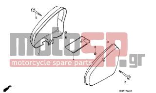 HONDA - C90 (GR) 1996 - Body Parts - SIDE COVER - 83600-GB4-680ZB - COVER, L. SIDE (WOL) *PB121MS*