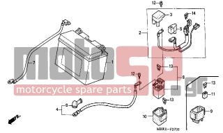 HONDA - CBR600F (ED) 2004 - Electrical - BATTERY - 32411-MBW-D20 - COVER, BATTERY TERMINAL
