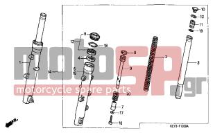 HONDA - FES150 (ED) 2001 - Suspension - FRONT FORK - 51440-KFG-003 - PIPE, SEAT