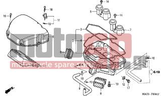 HONDA - CBR1100XX (ED) 2002 - Engine/Transmission - AIR CLEANER (X-Y-1-2-3-4) - 93911-25420- - SCREW, TAPPING, 5X16