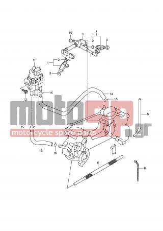 SUZUKI - DL650A (E2) ABS V-Strom 2008 - Engine/Transmission - THROTTLE BODY FITTING - 15730-17G01-000 - DELIVERY PIPE ASSY