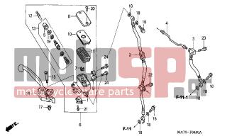 HONDA - CBR1100XX (ED) 1999 - Brakes - FR. BRAKE MASTER CYLINDER - 96001-0602207 - BOLT, FLANGE, 6X22