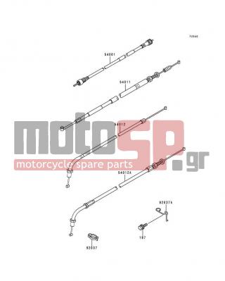 KAWASAKI - POLICE 1000 1996 -  - Cables - 54012-1124 - CABLE-THROTTLE