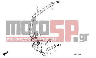 HONDA - FJS600A (ED) ABS Silver Wing 2007 - Engine/Transmission - AIR INJECTION VALVE - 17724-102-700 - CLIP, SUB TANK HOSE