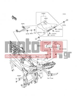 KAWASAKI - Z250SL 2014 - Body Parts - Seat - 32046-0354 - BRACKET-SEAT,RR