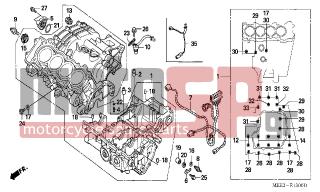 HONDA - CBR600RR (ED) 2003 - Κινητήρας/Κιβώτιο Ταχυτήτων - CRANKCASE - 95701-0807500 - BOLT, FLANGE, 8X75